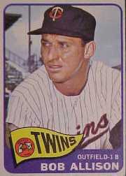 1965 Topps Baseball Cards      180     Bob Allison